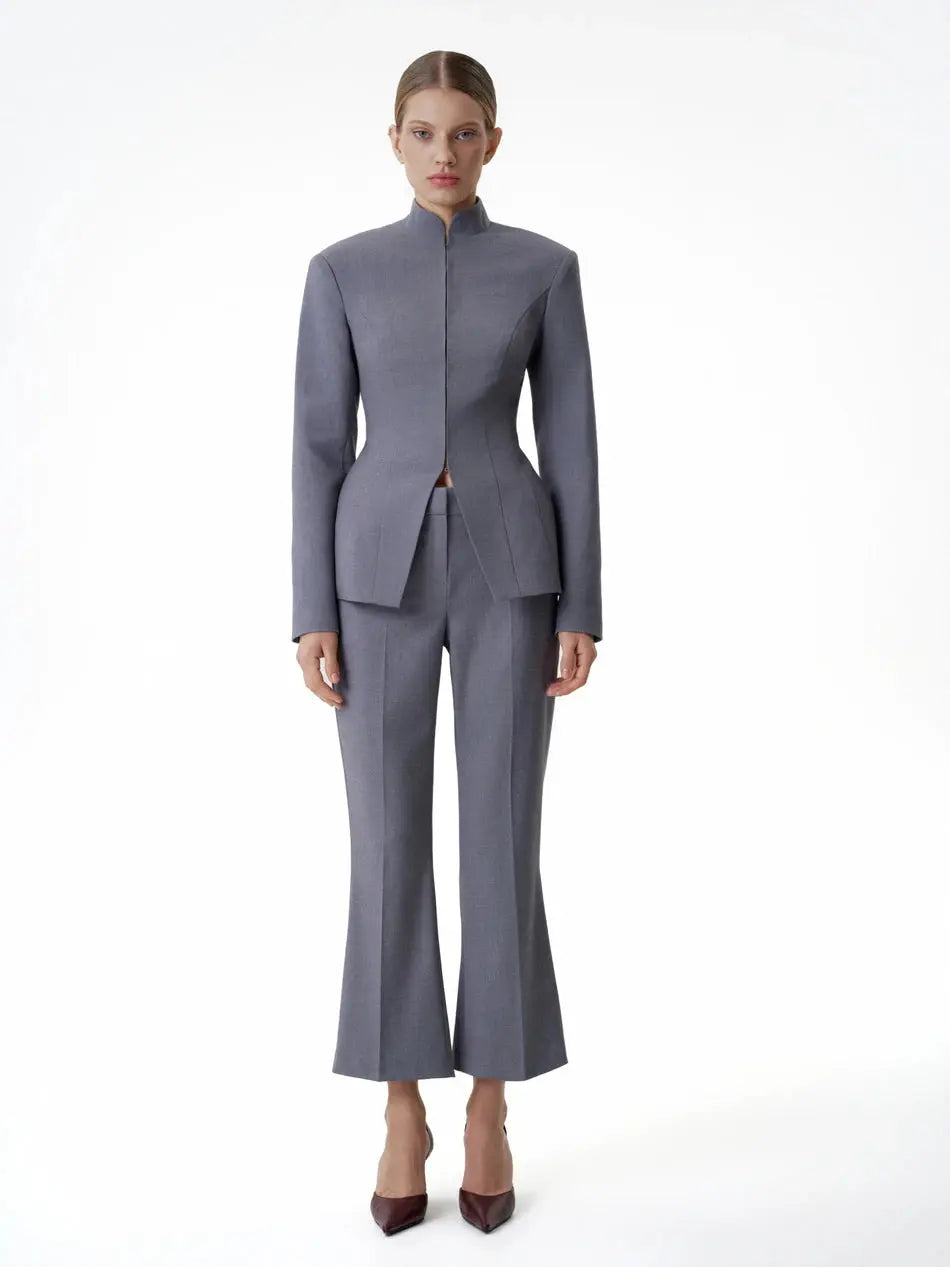 LIMO Minimalist Cape Jacket •2026 Trendy • Stand Collar • Cape Overlay • Tailored Silhouette  • Sophisticated Women’s Wear Aurexia off