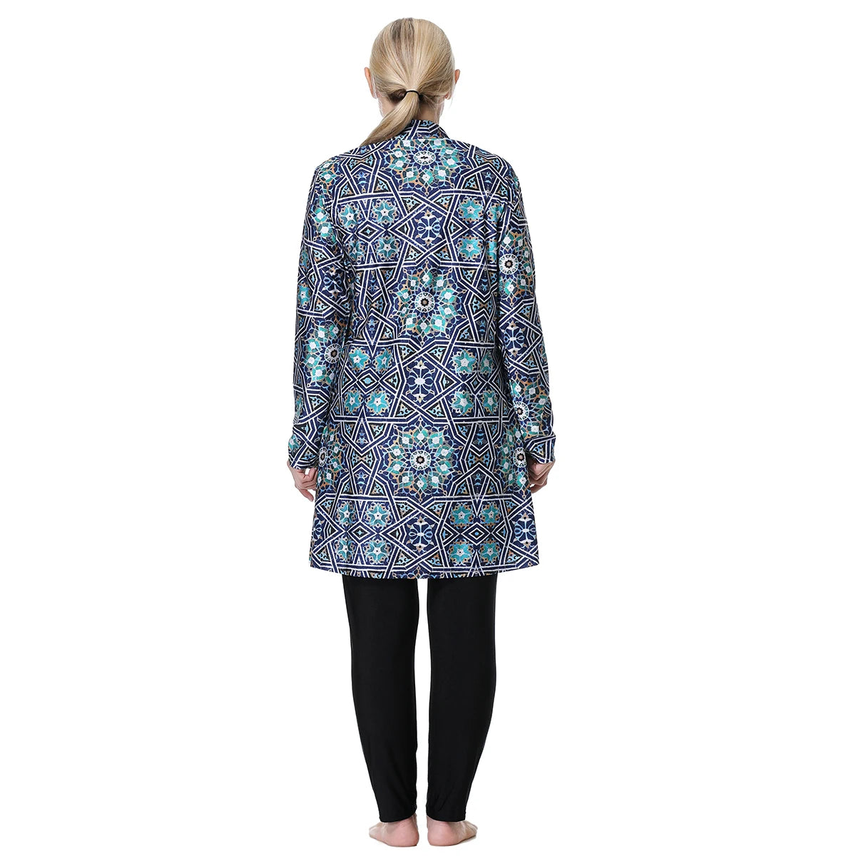 H1024 Muslim Women Fullcoverage  Long Sleeves Cover Up Burkinis Three Pieces Plus Size Printing  Swimwear Suits Aurexia off