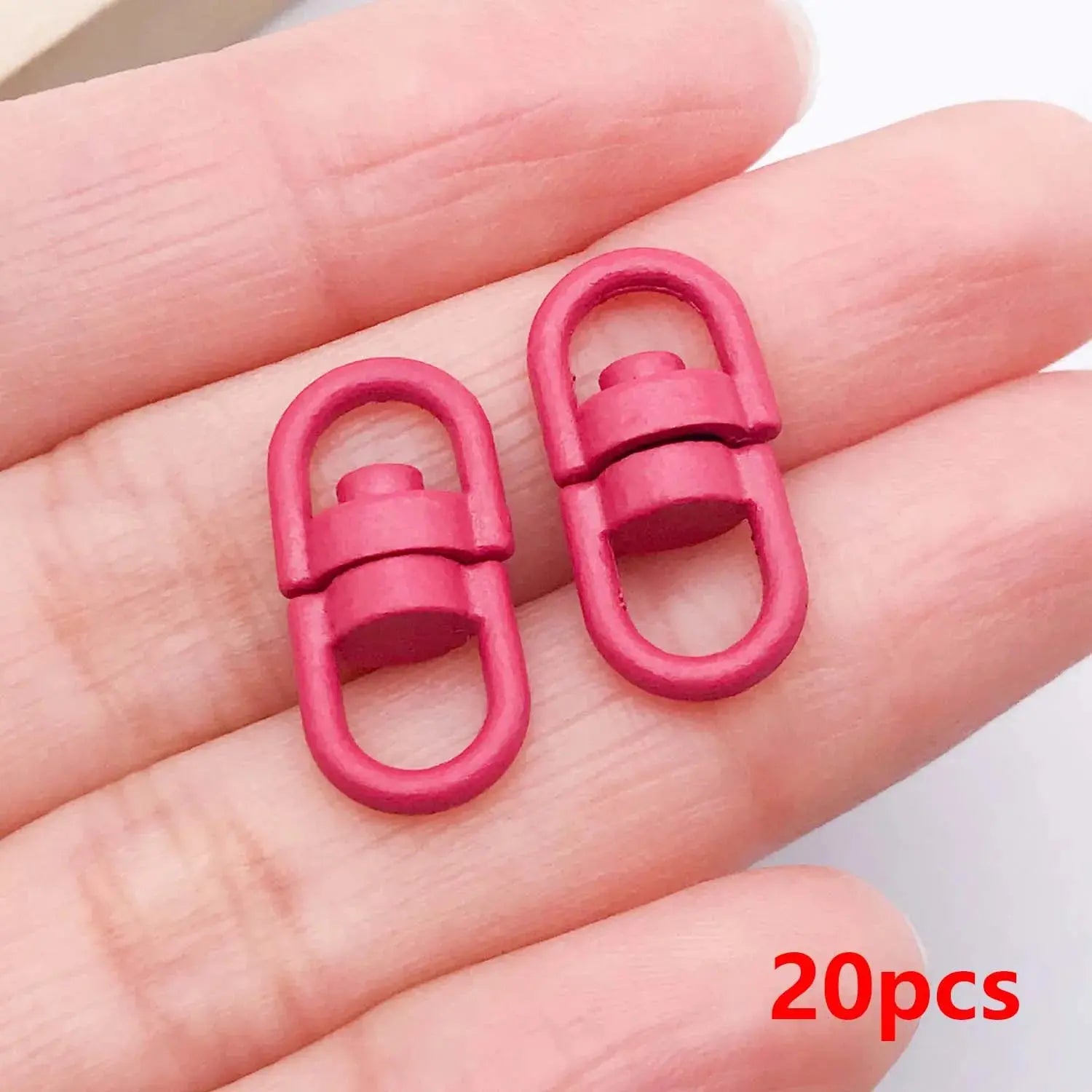 20pcs Metal Rotate Buckle Key Rings Swivel Dog Buckle Holder Connectors for DIY Keychain Jewelry Making Accessories Aurexia off