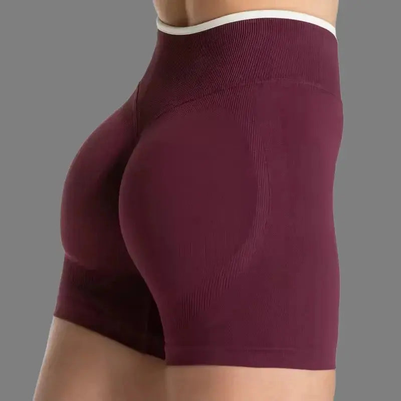 Women's Color Block Yoga Shorts - Butt-lifting, Breathable, High-elasticity, Gym Workout & Running Shorts Aurexia off