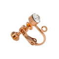 10pcs Brass Clip on Earring Converter Component with Crystal Rhinestone Non Pierced Earring Clip for Jewelry Making Supplies DIY Aurexia off