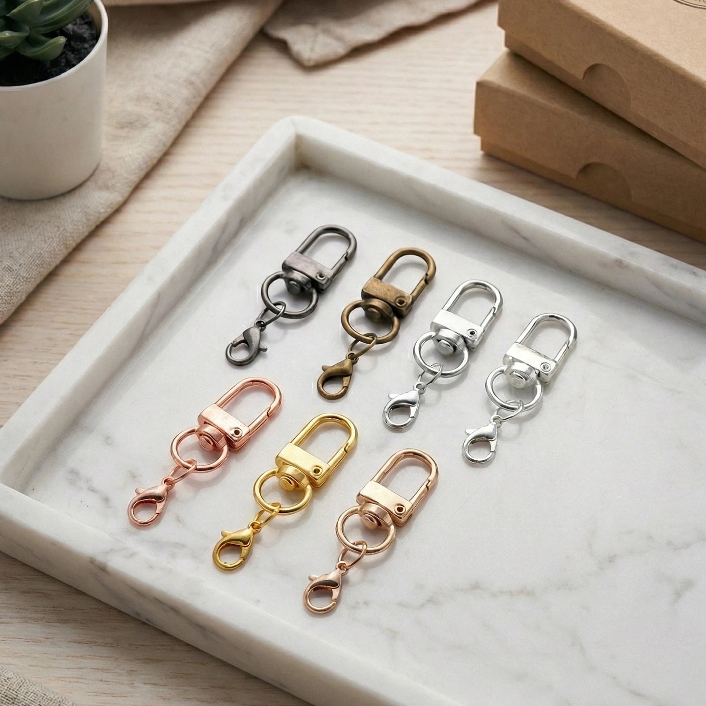 5/10Pcs Alloy Snap Lobster Clasp Hooks with Lobster Clasps Connectors Findings for DIY Key Chain Bags Pendants Supplies Aurexia off
