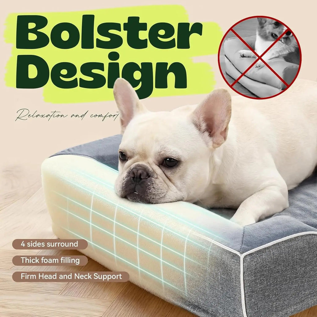 Medium Orthopedic Dog Bed with Cooling Gel & Washable Cover, Relieves Joint Pain, Waterproof, Dark Grey Aurexia off