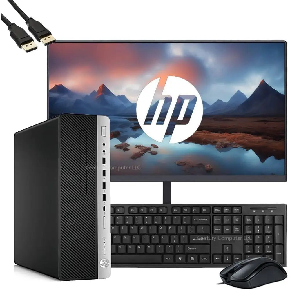 Refurbished Desktop PC with 21.5 HD Monitor, Intel i5-6500 3.2GHz, 8GB RAM, 256GB SSD, Keyboard, Mouse, Windows 11 Pro Aurexia off