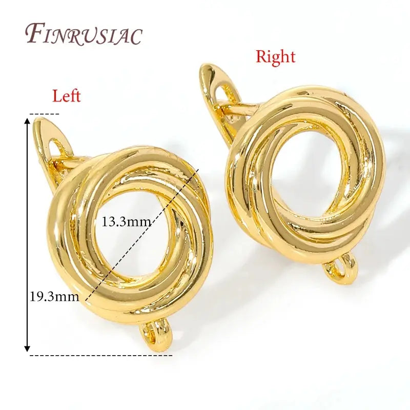18K Gold Plated,Anti-Allergy Earring Hook Clasps,Supplies For Jewelry,Fasteners Earwires,Earrings Fixtures Accessories Aurexia off