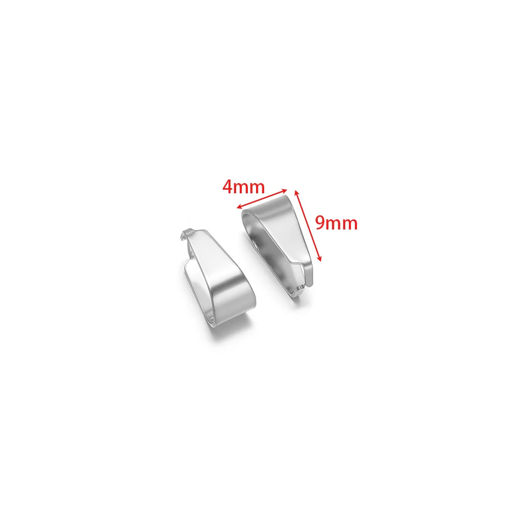 50pcs Stainless Steel Black/Gold Color Pinch Clip Clasps Pendant Buckle Connectors DIY Jewelry Making Necklace Earrings Material Aurexia off