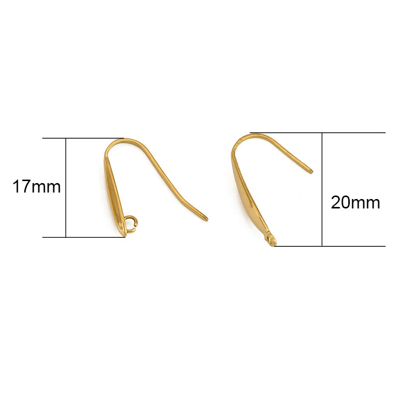10pcs Never Fade Stainless Steel Earring Hooks Wire Making PVD Hypoallergenic Earrings Clasps Supplies For Diy Jewelry Findings Aurexia off