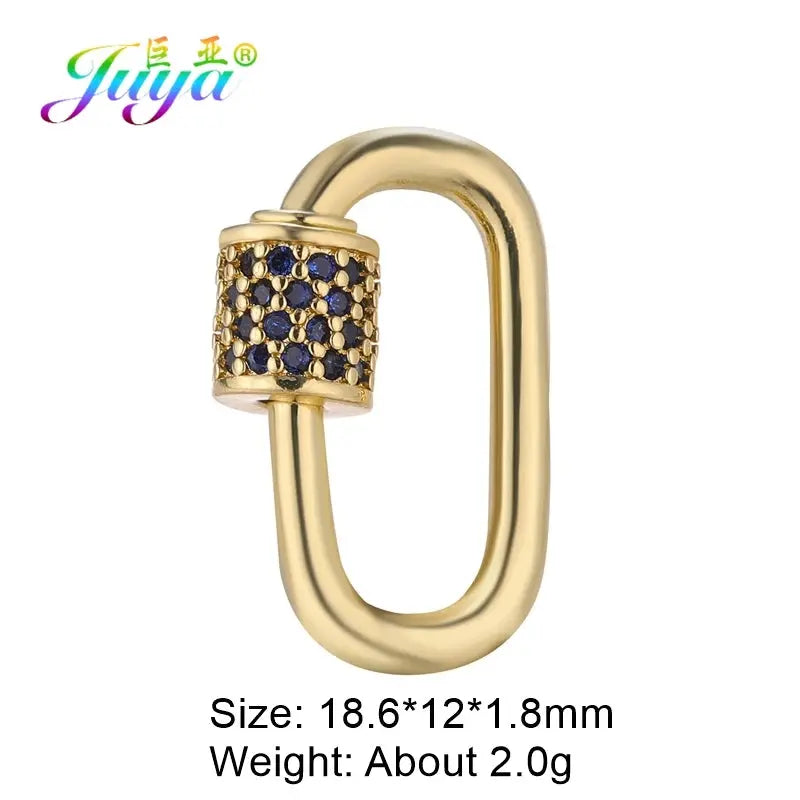 Juya DIY Decoration Carabiner Fastener Spring Lobster Screw Locket Clasps Accessories For Keychain Necklace Making Aurexia off