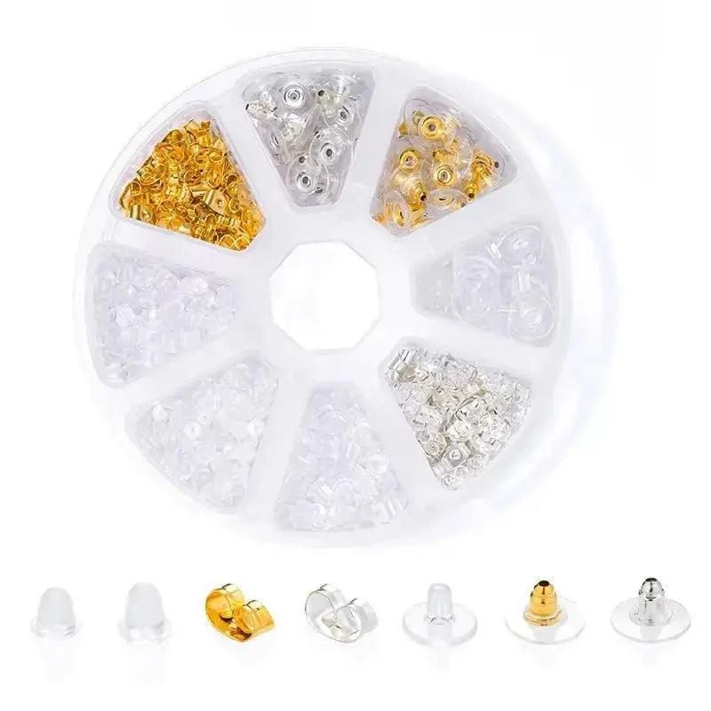 Silicone Ear Plugs Transparent Metal Rubber Anti Allergic Earring Back Kit Bullet Clutch Stopper for Fish Hook Earrings Aurexia off