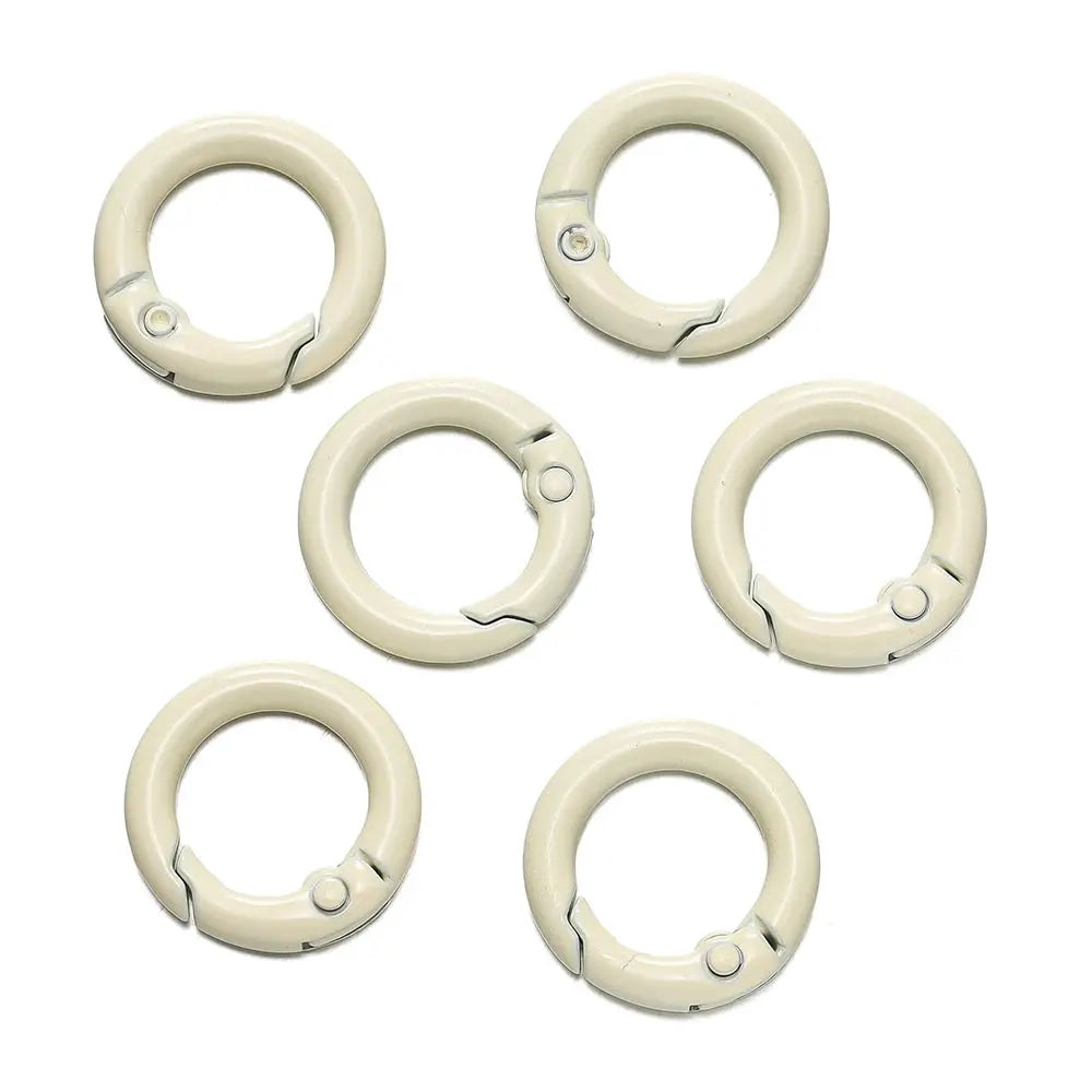 2/5pcs/Lots Metal Round Spring Clasp Colored Carabiner Keychain Clips Hook for DIY Jewelry Buckles Keychains Supplies Aurexia off