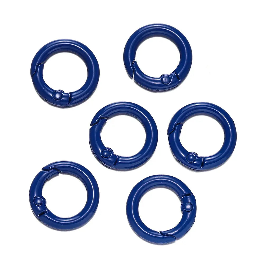 2/5pcs/Lots Metal Round Spring Clasp Colored Carabiner Keychain Clips Hook for DIY Jewelry Buckles Keychains Supplies Aurexia off