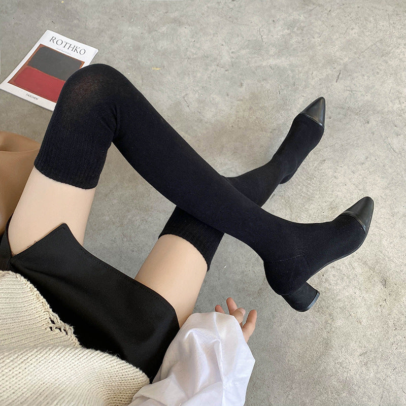 New Fall Pointed Toe Over The Knee Stretch Boots Aurexia off
