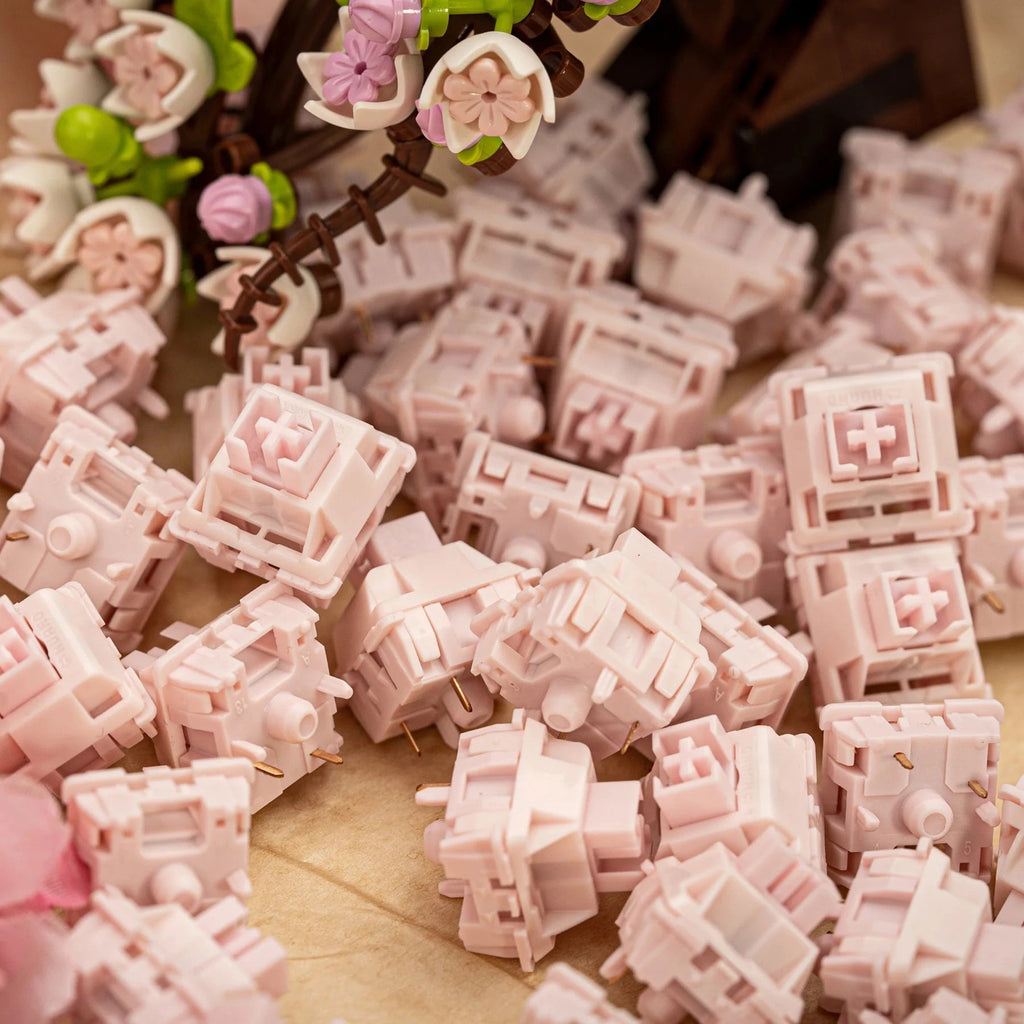 HUANO Sakura Switch 35GF 5pin Linear Mechanical Keyboard Game Office Custom DIY Switches PC 23.5mm Japan Imports Spring Hot Swap Aurexia off