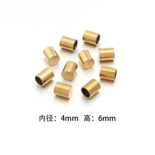 10-20pcs/lot 2-10mm Stainless Steel Leather Cord Clasp Crimp End Caps For Necklace Bracelet Connectors Jewelry Making Supplies Aurexia off