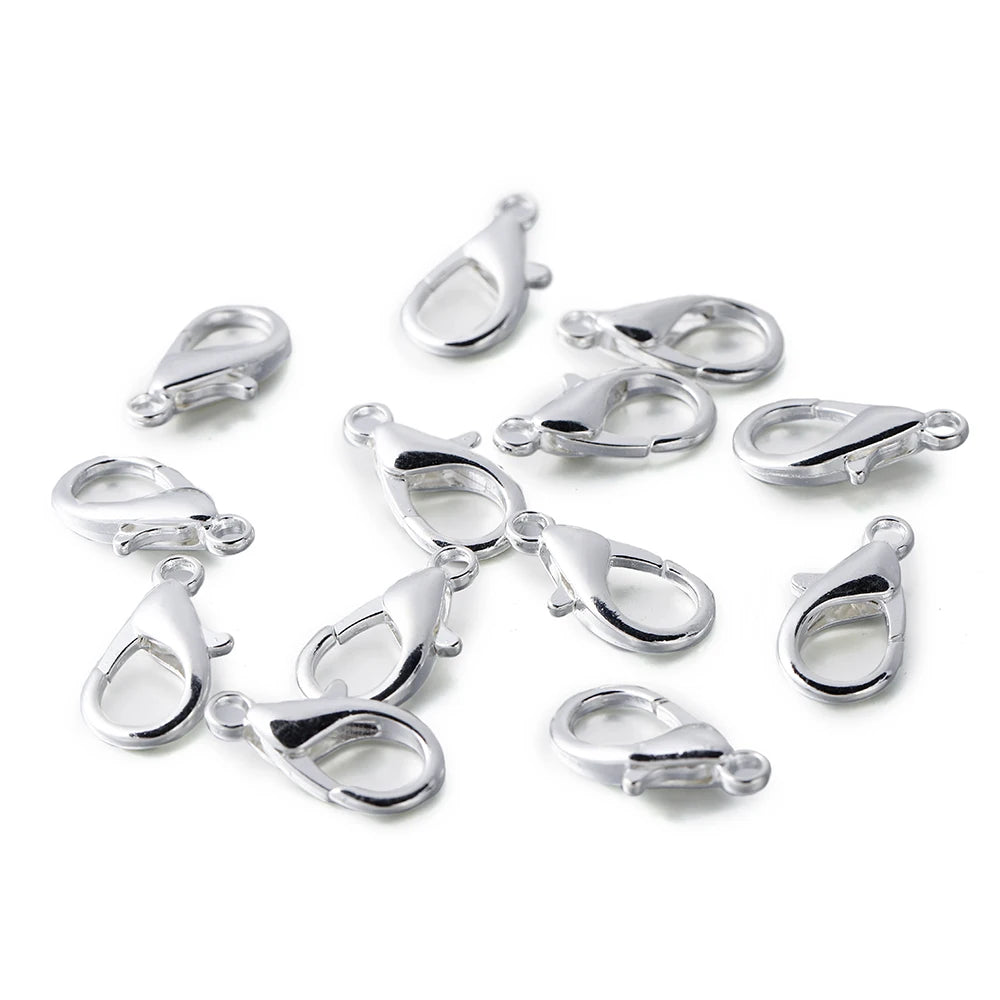 10pcs/lot Multiple Size Lobster Clasps Necklace Hooks Bracelets Connector Findings DIY Chains Jewelry Making Supplies Wholesale Aurexia off
