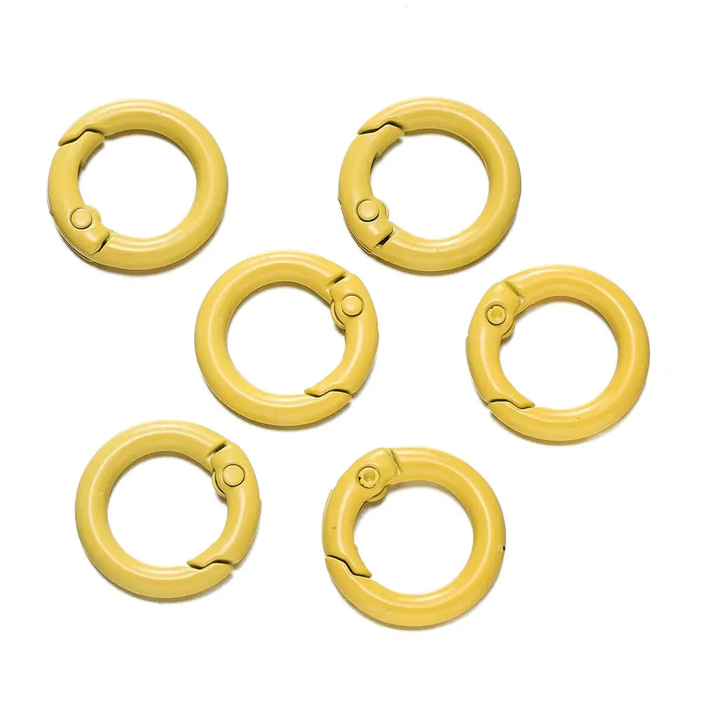2/5pcs/Lots Metal Round Spring Clasp Colored Carabiner Keychain Clips Hook for DIY Jewelry Buckles Keychains Supplies Aurexia off