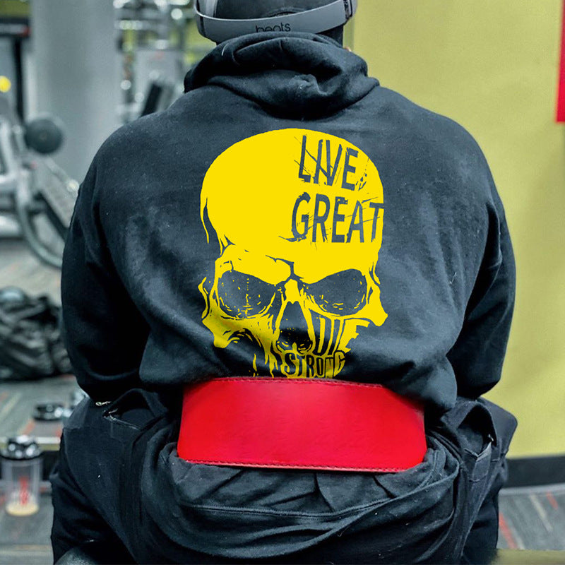 Men's Oversized Hoodie with Skull Design (2020 Collection) Aurexia off