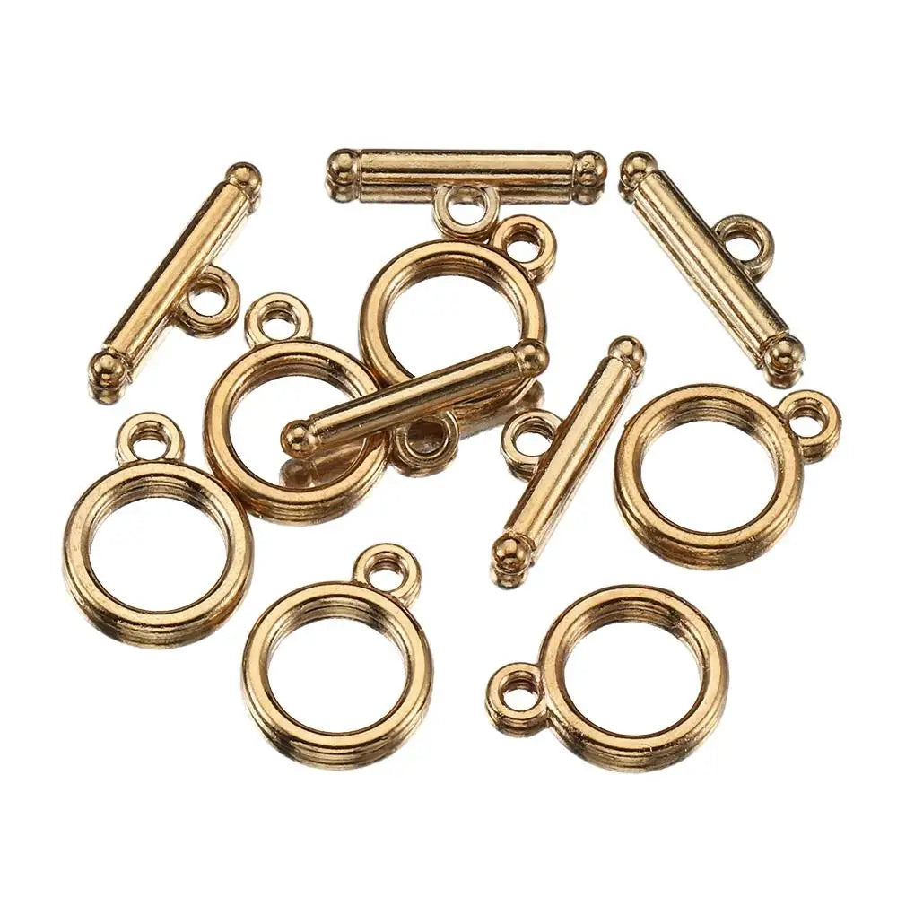 10Sets/lot Metal OT Clasps Connectors for Bracelet Necklace DIY Toggle Clasps Buckle Jewelry Making Supplies Connector Aurexia off