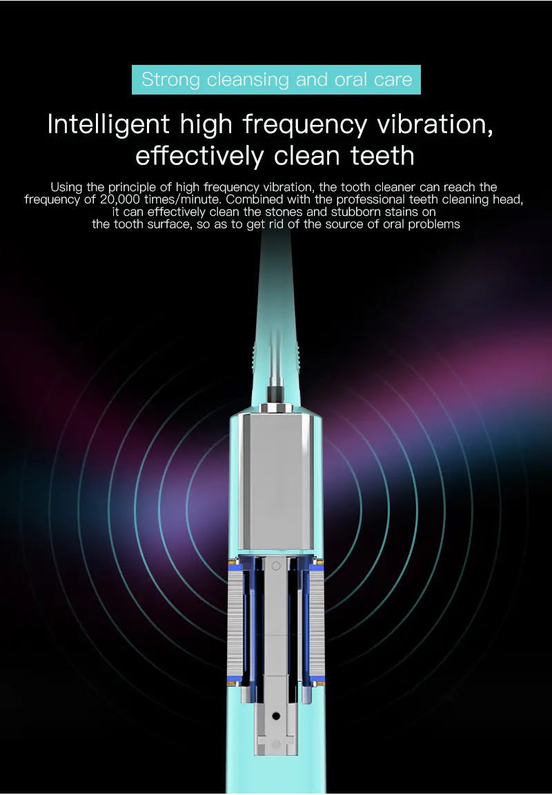 LED Smart Tooth Cleaner with Dual Heads & Multi-Modes Aurexia off