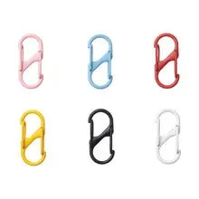 12Pcs Zipper Clip S Carabiner Clips Small Alloy Snap Hook Anti Theft Mini Dual Wire Gate Interlocking Keychain Clip Attachment Aurexia off