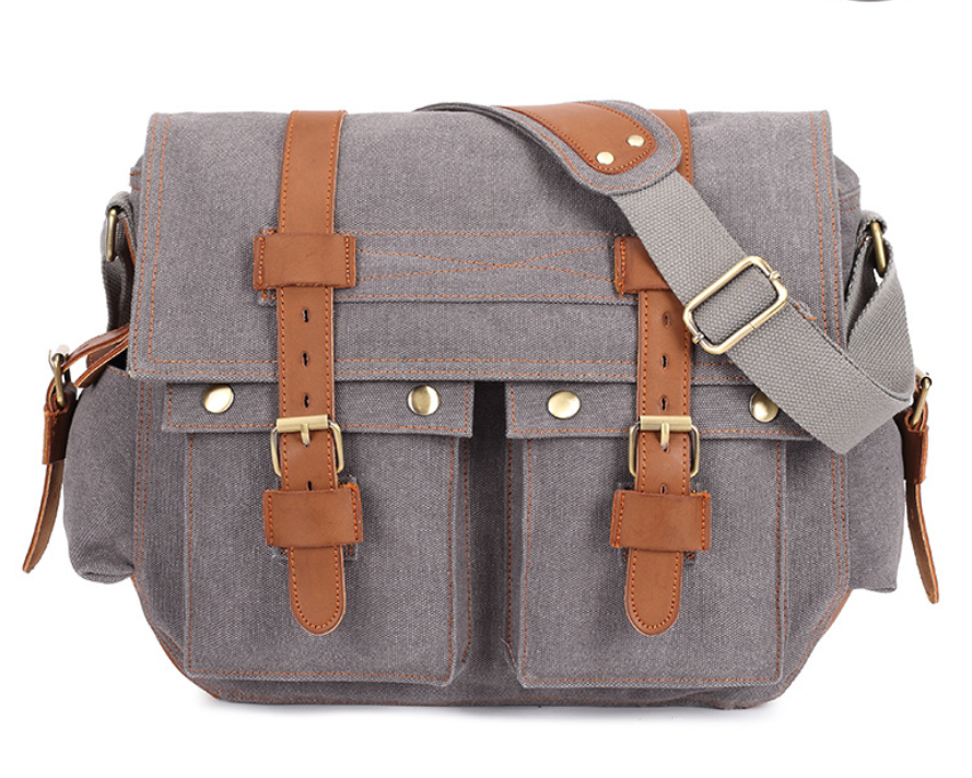 Men's Canvas Shoulder Bag, Business Crossbody Bag Aurexia off