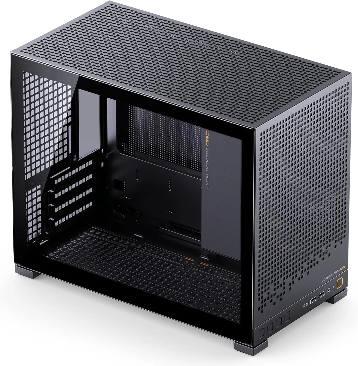 Compact Micro-ATX PC Gaming Case with High Compatibility, Supports 365mm GPU/240AIO, Black Design Aurexia off