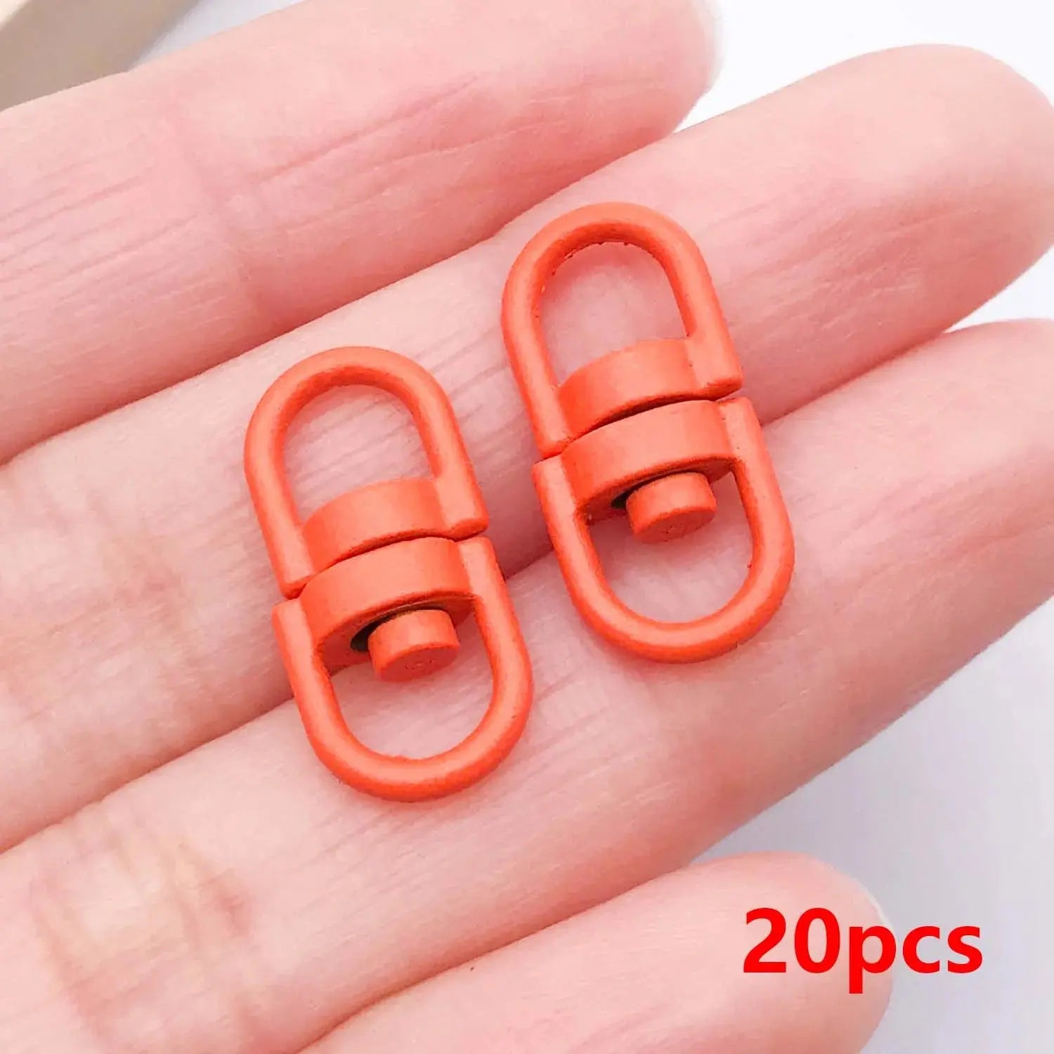 20pcs Metal Rotate Buckle Key Rings Swivel Dog Buckle Holder Connectors for DIY Keychain Jewelry Making Accessories Aurexia off