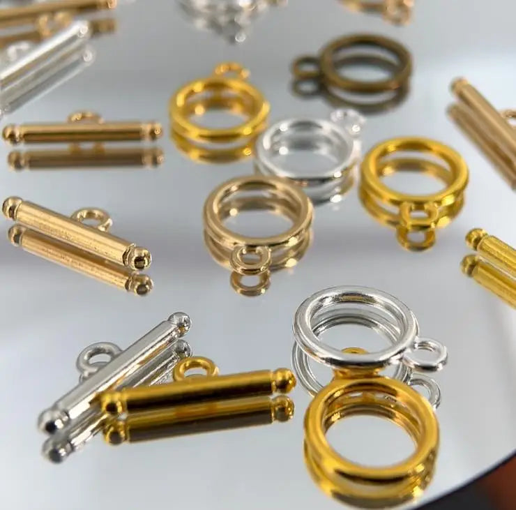 10Sets/lot Metal OT Clasps Connectors for Bracelet Necklace DIY Toggle Clasps Buckle Jewelry Making Supplies Connector Aurexia off
