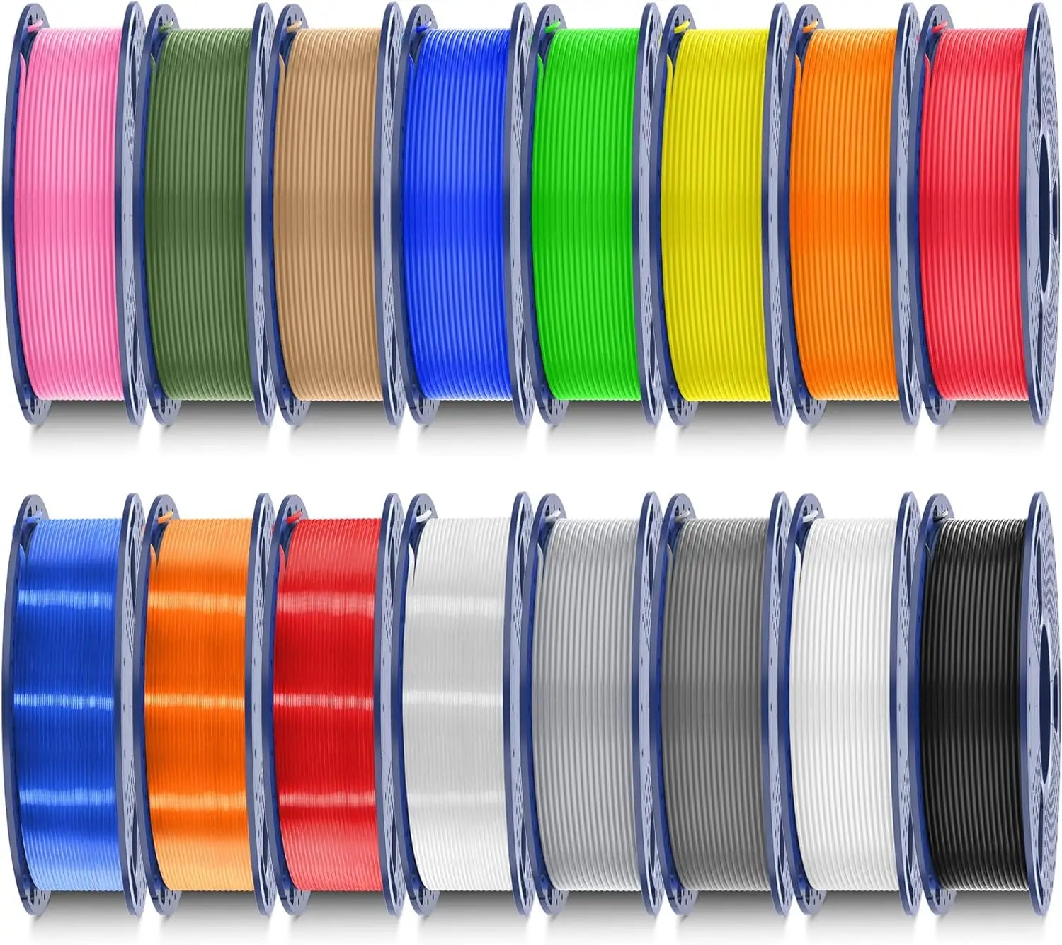 16 Color PLA Filament Bundle, Multicolor 3D Printer Filament 1.75mm, Vacuum Packed, 0.25kg per Spool, Total 4kg Aurexia off