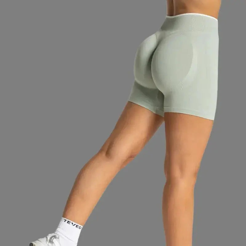 Women's Color Block Yoga Shorts - Butt-lifting, Breathable, High-elasticity, Gym Workout & Running Shorts Aurexia off