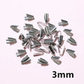 100pcs Stainless Steel 2-7mm Flat Cords Crimp End Beads Caps Clip Tip Fold for DIY Snake Chain Necklace Jewelry Making Findings Aurexia off