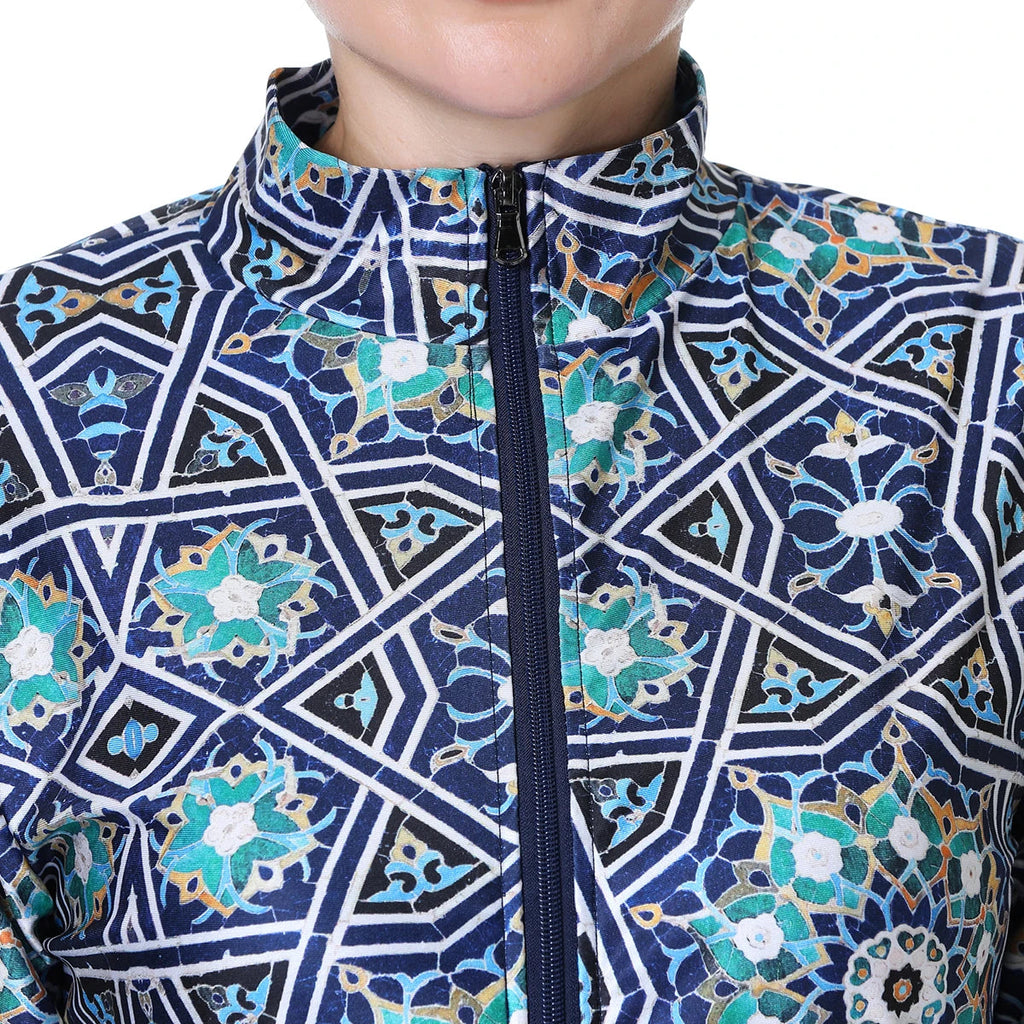 H1024 Muslim Women Fullcoverage  Long Sleeves Cover Up Burkinis Three Pieces Plus Size Printing  Swimwear Suits Aurexia off
