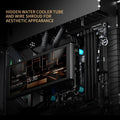 ATX Gaming Case with Panoramic Glass Panel, 8 Fan Slots, Type-C Interface, and 9.16-inch LCD Display Aurexia off